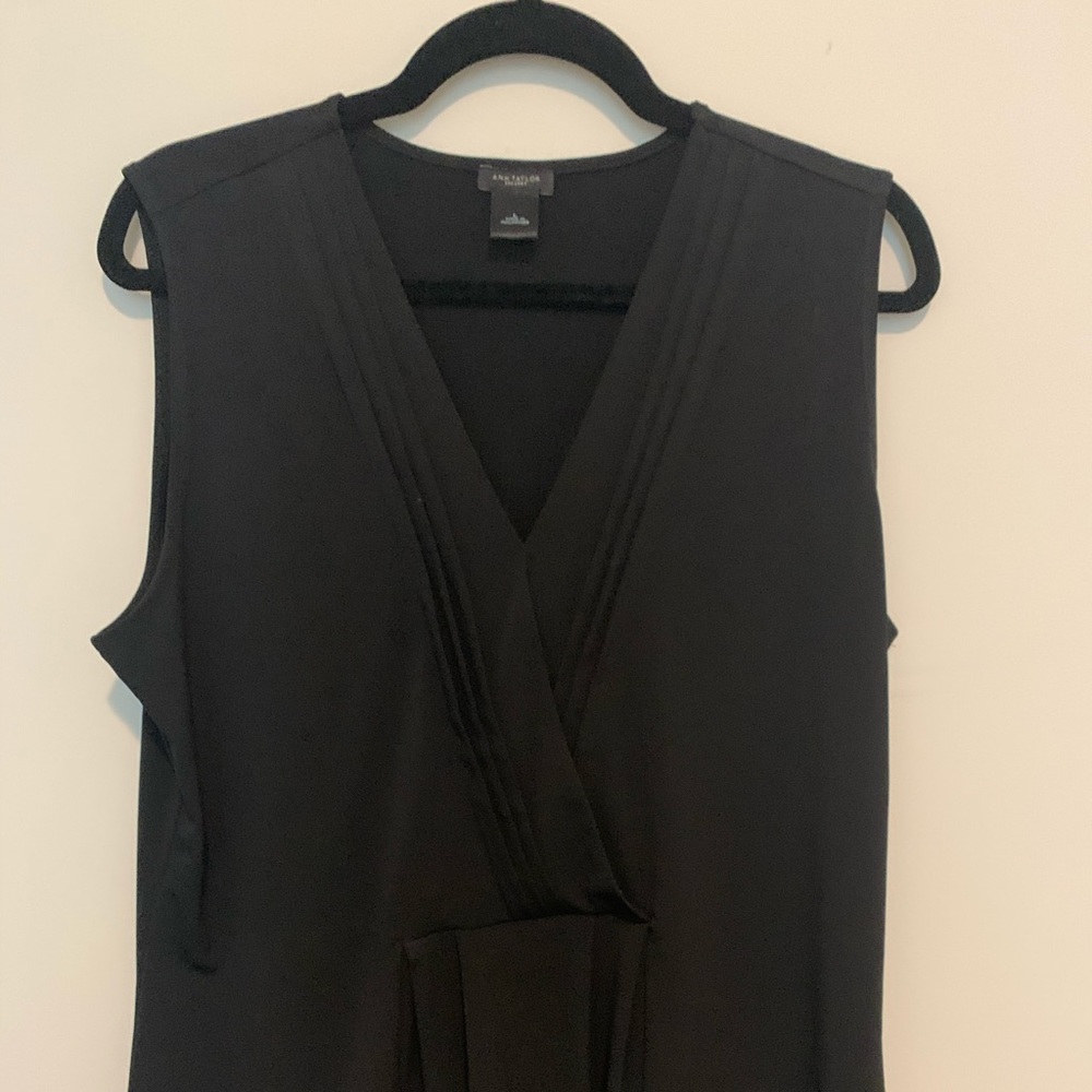Ann Taylor Factory Black Peplum Top - Large